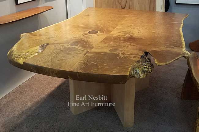 contemporary live edge table another angle